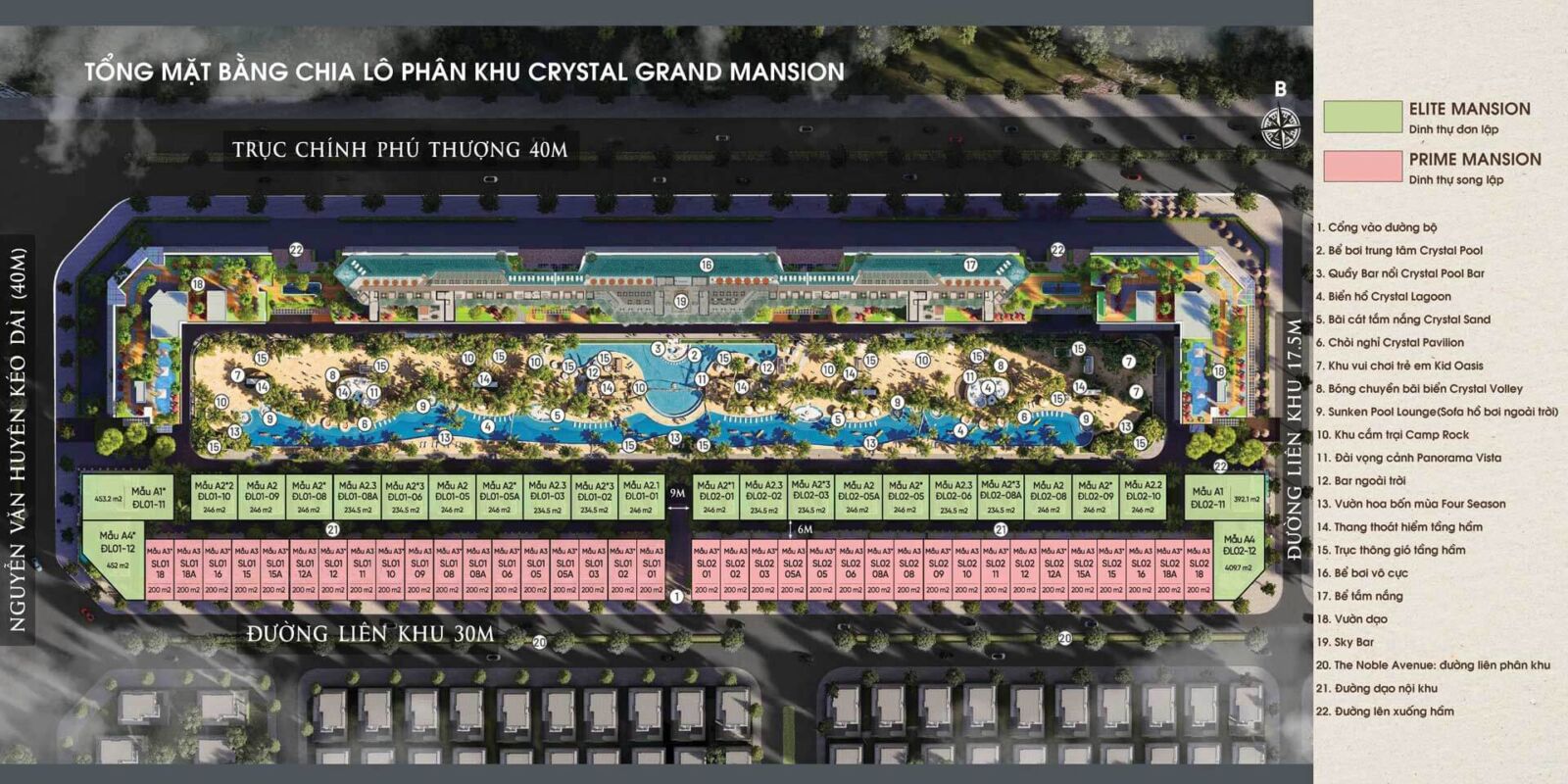 mặt bằng phân khu crystal grand mansion noble palace tây hồ