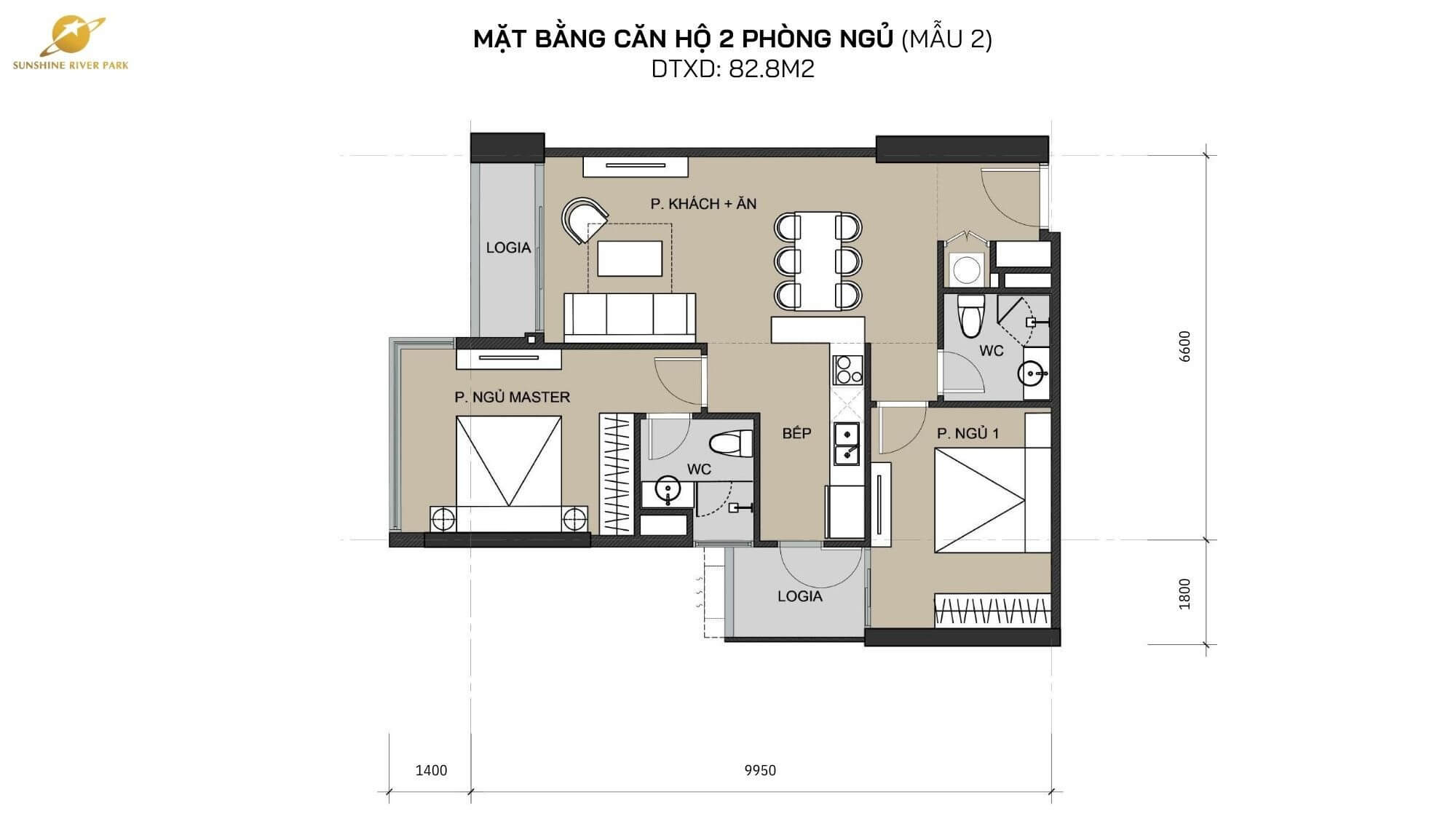 thiết kế căn hộ sunshine river park tây hồ