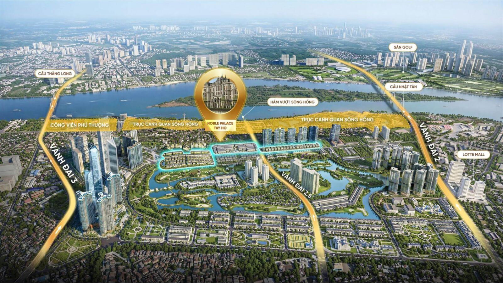 vị trí dự án noble palace tây hồ ciputra