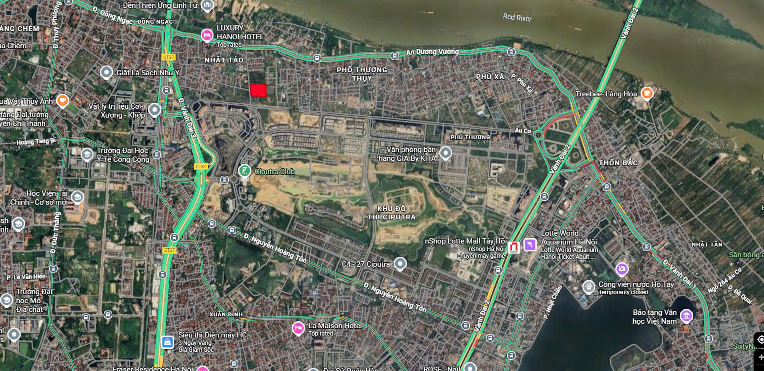 vị trí dự án sunshine river park tây hồ